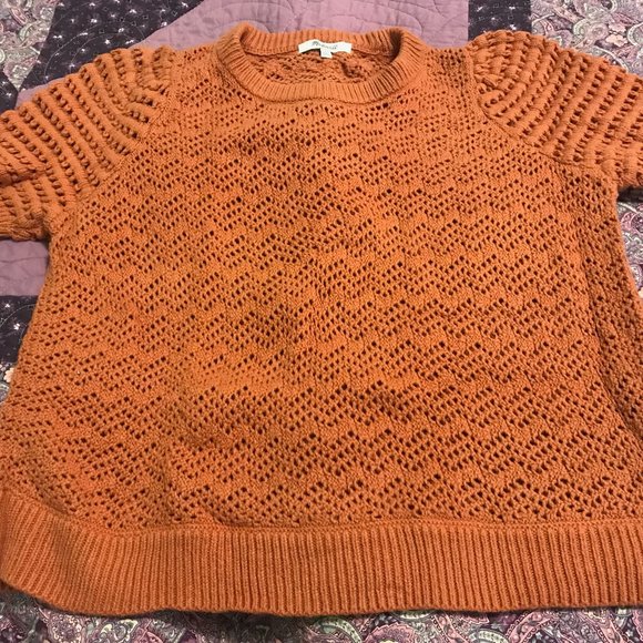 Madewell Short Sleeve Knit Sweater with Puffed Sleeves (Small) - Picture 7 of 9